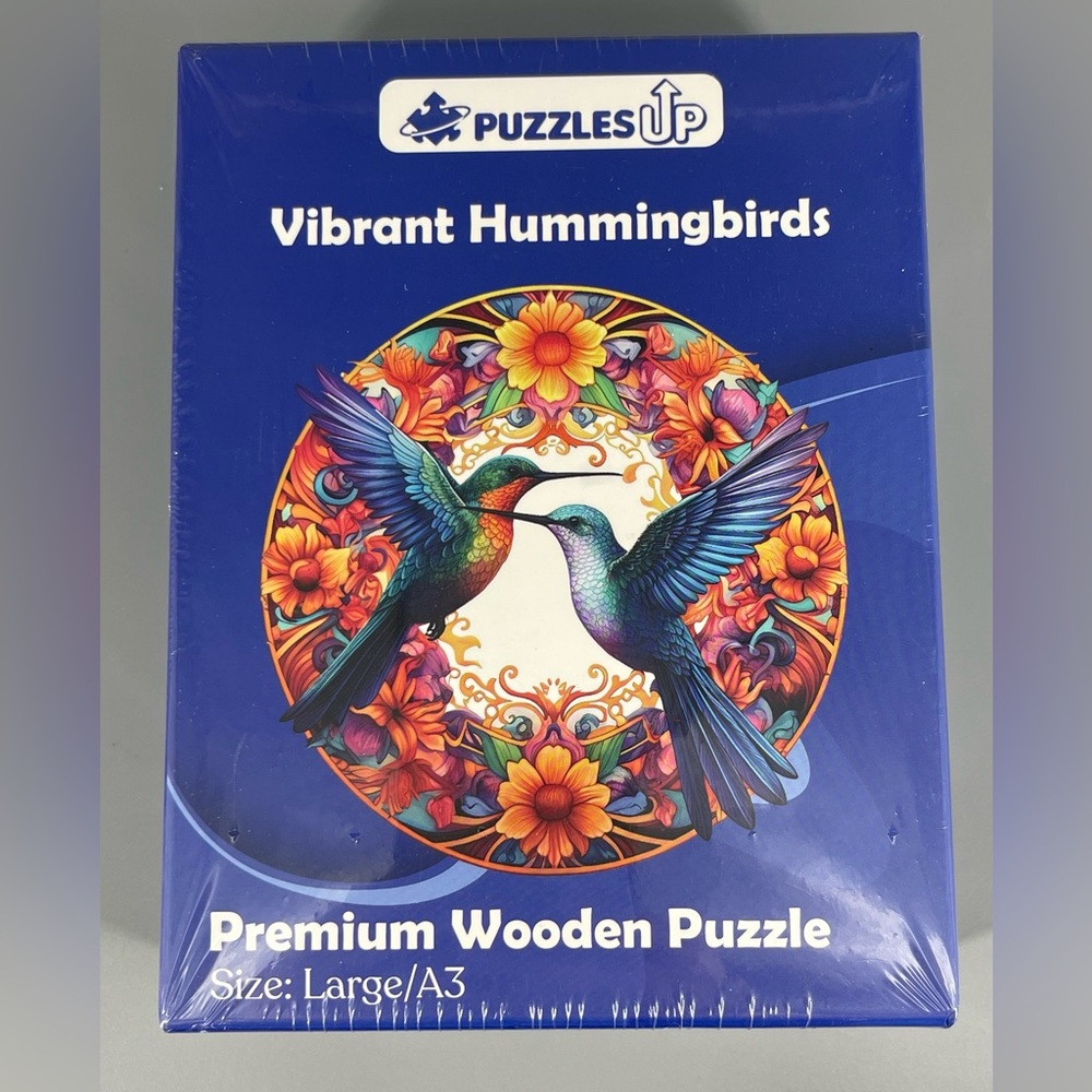 New Wooden Jigsaw Puzzle - A3 - Puzzles Up - Vibrant Hummingbirds